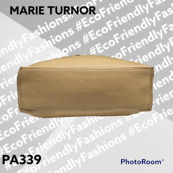 Marie Turnor THE DINNER — Camel with Gold Print Handbag - Picture 9 of 11